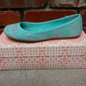 Gianni Bini Tropical Teal Flats - Size 6.5